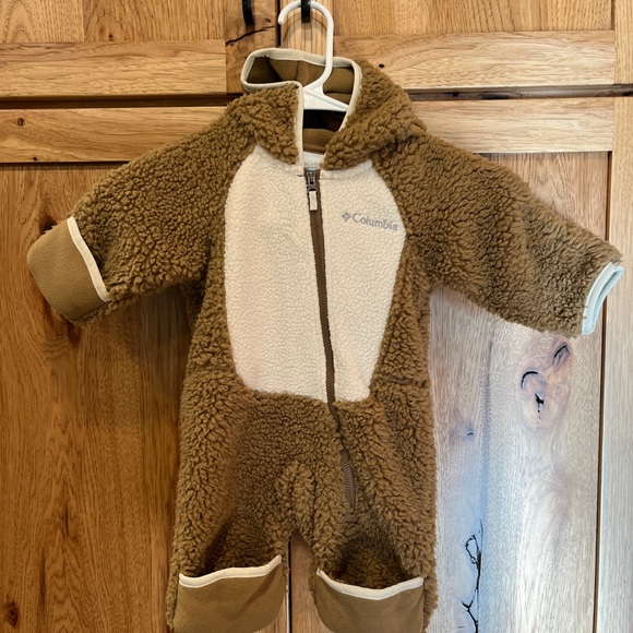 Columbia Brown Fleece Kids One Piece - Picture 1 of 5